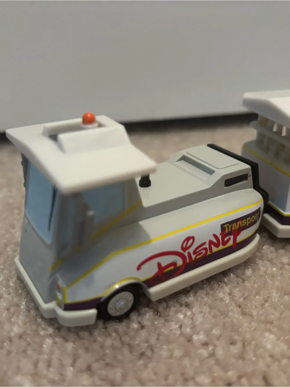 Disney Parks Parking Lot Tram 4 Piece Diecast Metal Toy Vehicle Car Set